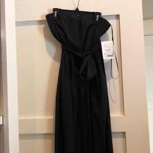 Black strapless athleta dress